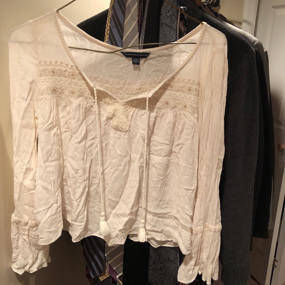 American eagle peasant top